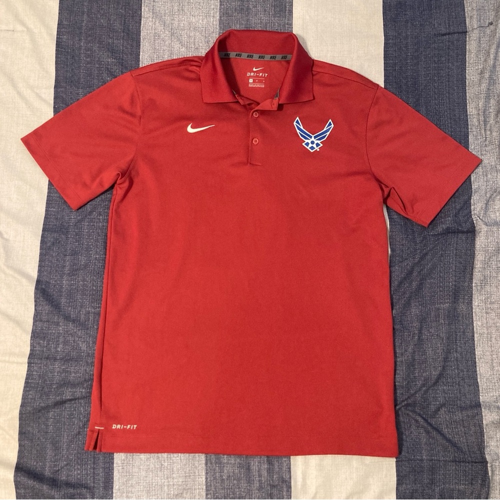 Nike US Air Force Mens Performance Polo Shirt Sz M S/S